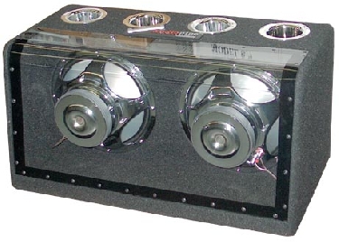 AudioPipe - High Performance 500W Bandpass Tube Enclosure - Aluminum Black